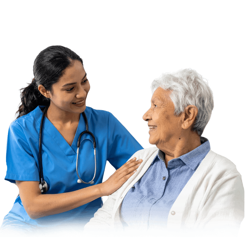 MediAssist Care companion supporting elderly patient in Bangalore
